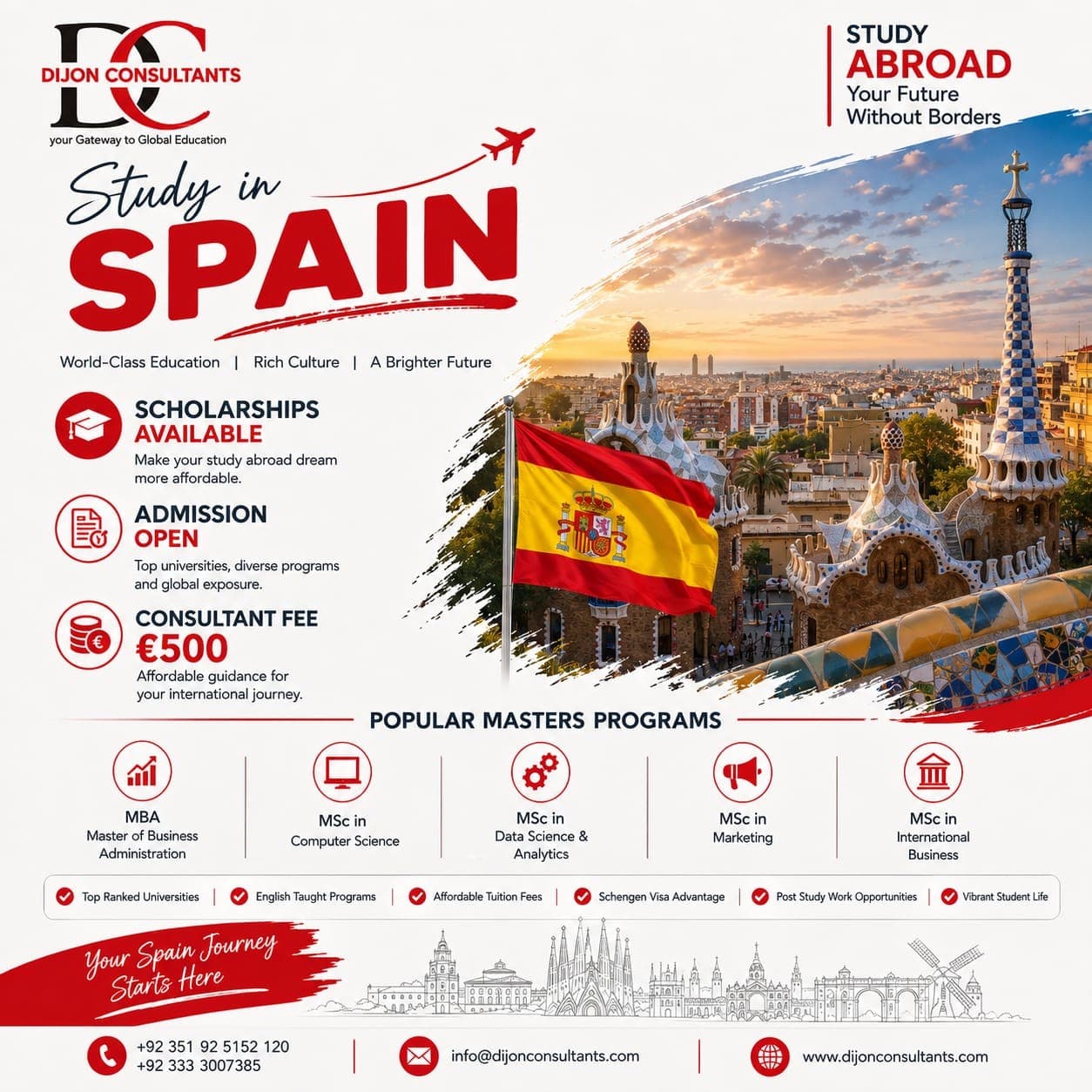 Dijon Consultants study in Spain guide