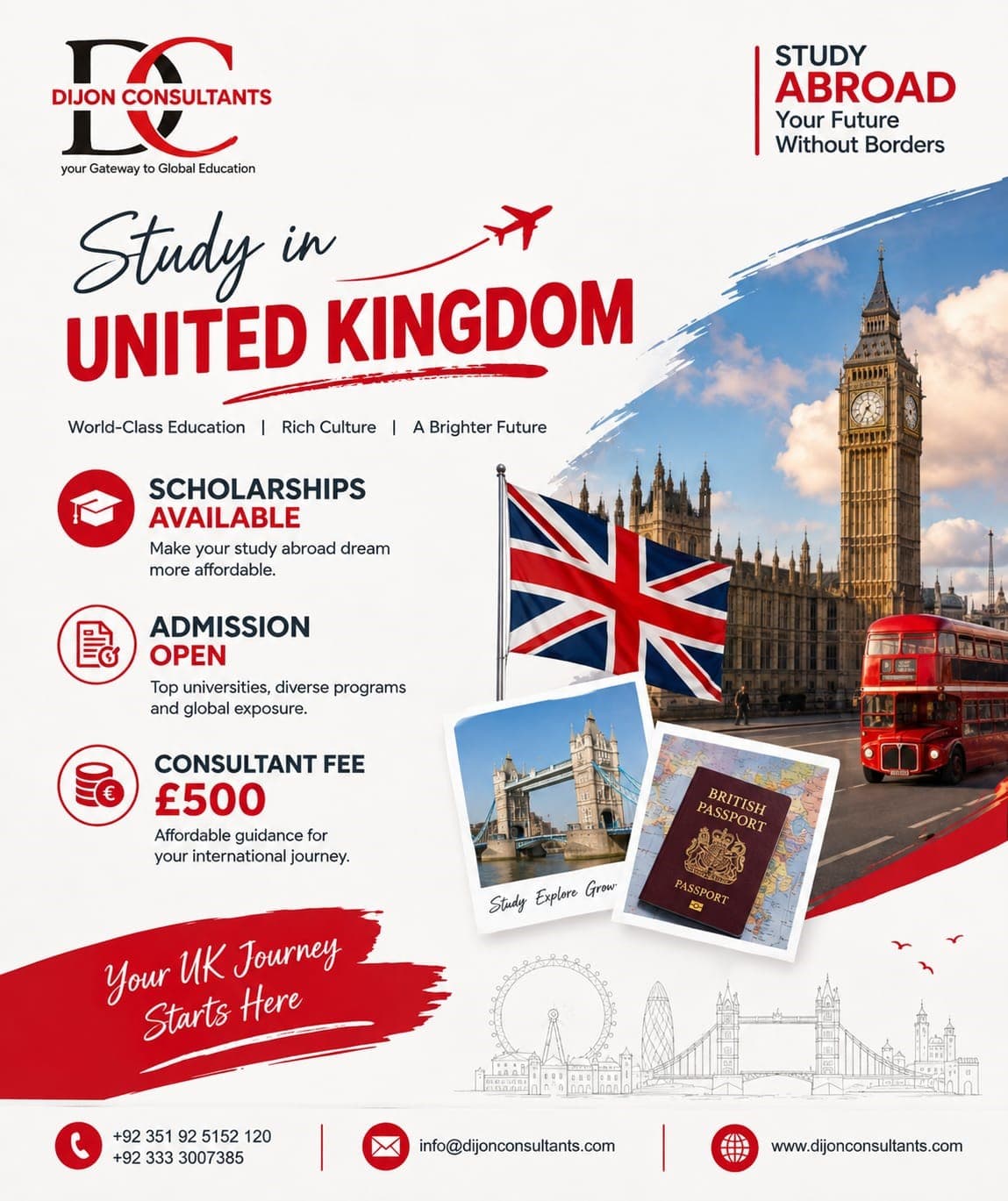 Dijon Consultants study in the United Kingdom guide